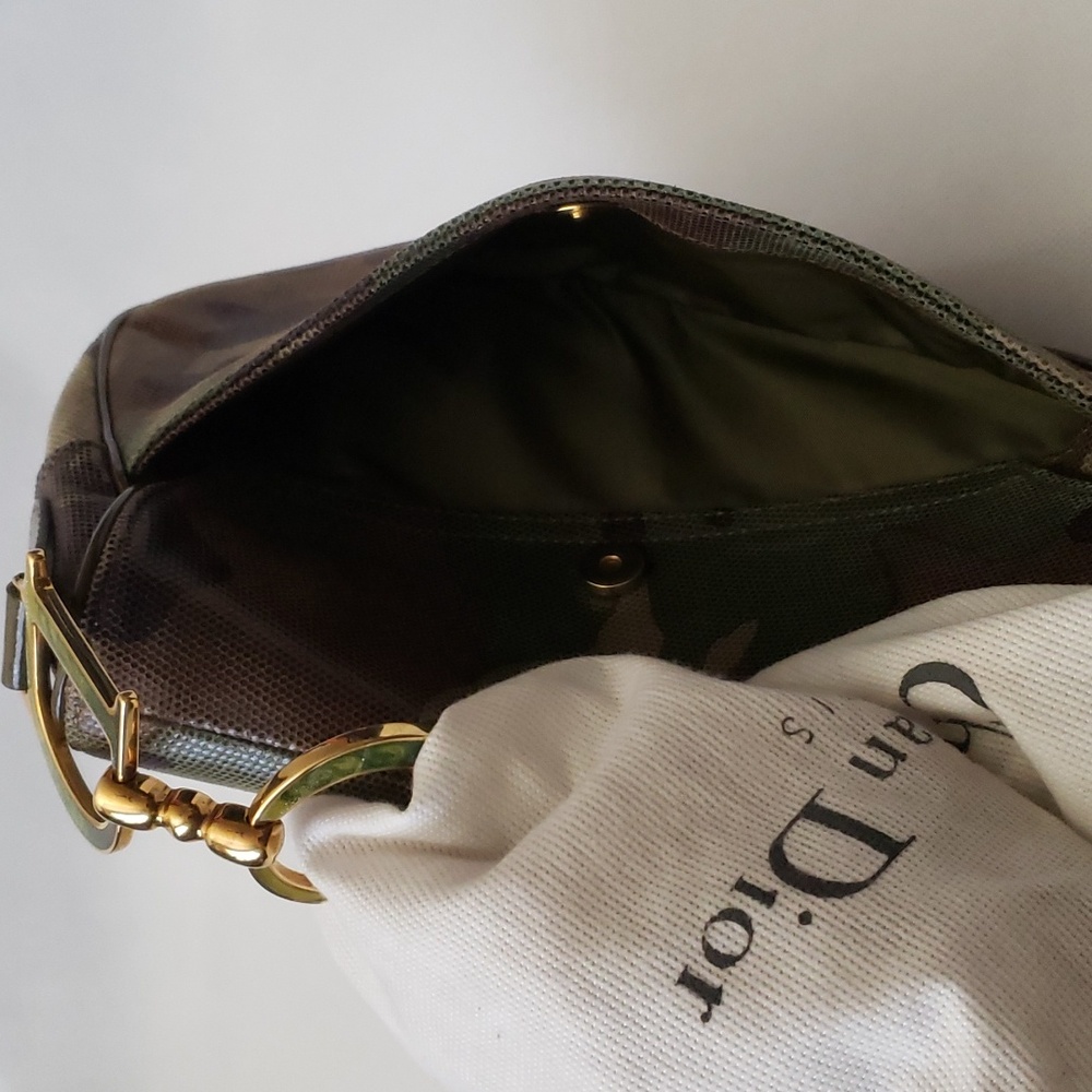Y2K Rare Dior Camouflage Saddlebag - Picture 14 of 16